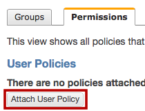 Attach policy to IAM user